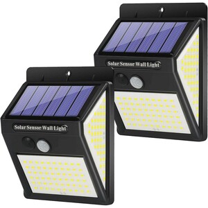  solar light 2 piece sensor light IP65 140 LED 3 surface lighting motion sensor 3 lighting mode waterproof security light automatic lighting solar 