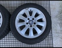 メルセデスベンツ 純正 195/55R16 6J+46 5穴 PCD112 16インチ 2006年製 スタッドレスタイヤホイール 4本セット_画像3