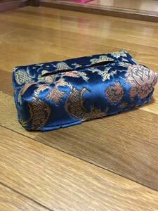 バレンタインブルー　ティッシュカバー　金華山　デコトラ レトロ　ハンドメイド