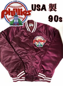 Phillies フィリーズ スタジャン ジャケット USA製 チョークライン Chalk lineメジャーリーグ MLB 90s