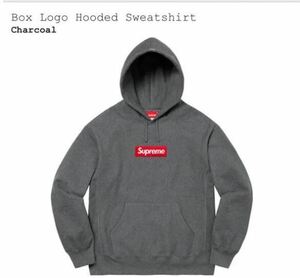 新品未開封 Supreme Box Logo Hooded Sweatshirt Charcoal 21FW パーカー ボックス ロゴ ダークグレー