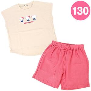 ハローキティ Tシャツ&パンツ 上下セット 130cm 女の子 子供 キッズ サンリオ sanrio