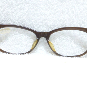 老眼鏡 +3.50 レンズ付き スムーズ 頑丈 高級 5枚丁番 オーダーレンズフレーム品 ⇒ 高耐久性！ 肌馴染み良 ブラウン ウェリントン メガネの画像7