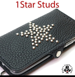 RickysLeather リッキーズレザー GALAXY NOTE20 Ultra ワンスタースタッズ 皮革製手帳型ケース 15,950円《訳有2ヶ月使用