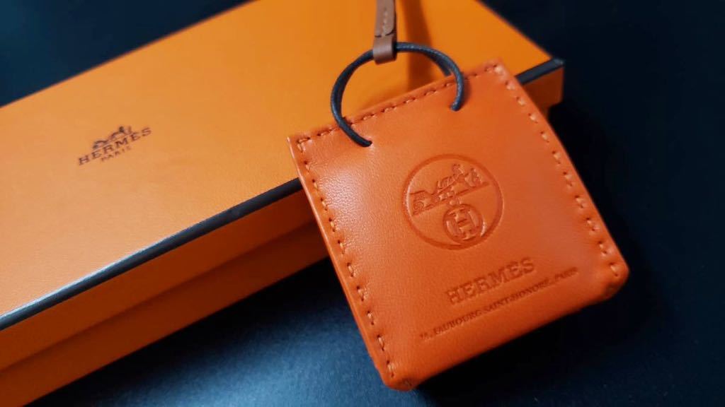 HERMES エルメス サック オランジュ バッグ チャーム ローズメキシコ