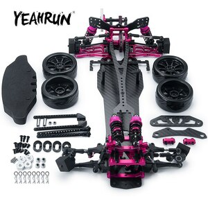 Yeahrun-Aakura D5 1/10 RC用の金属およびカーボンファイバーファイバーフレームキット