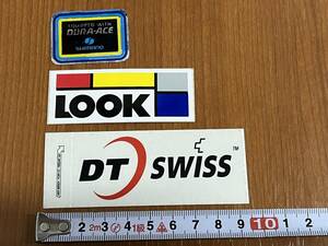 【K8】④希少 DT SWISS / LOOK / SHIMANO シマノ　デュラエース　DURA-ACE 　ステッカー 3点セット