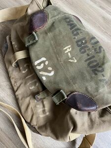 実物 US ショルダー バッグ ステンシル 40s 50s 革 レザー KIT BAG stencil vintage 大戦 ビンテージ ヴィンテージ 米軍