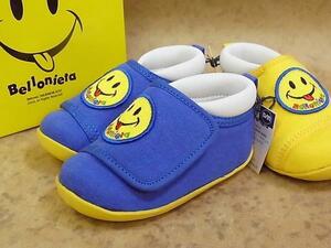  with translation super-discount! baby shoes Bellonieta505 Magic type soft knitted cloth blue color 13cm 2200 jpy 
