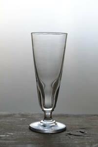 古い手吹きガラスのシンプルなアブサングラス ビストログラス 一客 / 19世紀・フランス / 硝子 ワイングラス 古道具　アンティーク