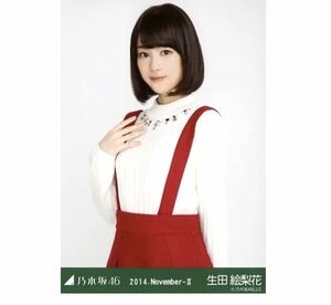 2【321】乃木坂46 公式グッズ 生写真 1枚　生田絵梨花　ビジュー　チュウ　2014.November-II 会場限定