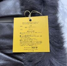 b8 新品 【 クロダ KURODA 】 本革 レディース 革手袋 ラムレザー ラビットファー 羊革 レザー手袋 上品 高級 防寒 茶 チャコール ブラウン_画像6