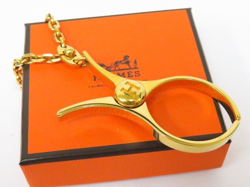 HERMES エルメス グローブホルダー ゴールドカラー 箱付き バッグ