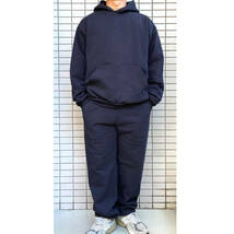 LOS ANGELES APPAREL　ロサンゼルスアパレル 14oz フーディ スウェット ネイビー XLサイズ 14oz MADE IN USA アメリカ製 パーカー_画像3