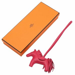 ★Y1958 未使用 エルメス ロデオPM レザー バッグチャーム Y刻印 ローズメキシコ HERMES レディース★