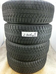 L-5035 溝あり 中古スタッドレス ブリヂストン BLIZZAK DM-V3 225/65R17 102Q (4本)