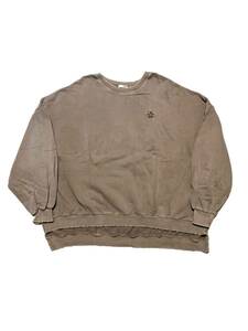 GYDA oversize damage processing embroidery design sweatshirt sizeFree[525]