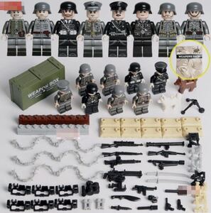 翌日発送　第二次世界大戦　ドイツ　武器つきセット　戦争軍人軍隊マンミニフィグ LEGO 互換 ブロック ミニフィギュア レゴ 互換t11 hk2