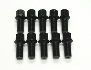 10本価格 ブラックボルト 球面14R M14 x P1.5 首下28mm メルセデス ベンツ Eクラス W211 W212 W213 W207 W238 E55 E63 E43 BENZ