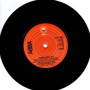 ABBA 「Summer Night City/ Medley (Pick A Bale Of Cotton他３曲）」英国盤EPレコード