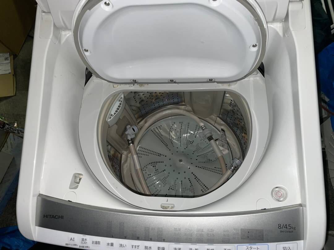 ○GW8123 HITACHI 日立ビートウォッシュ全自動洗濯機BW-DV80F 21年製