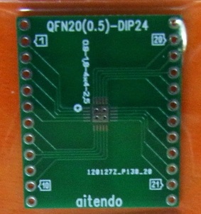 aitendo pitch conversion basis board 0.5mm-2.54mm QFN(0.5)-DIP24 -[BOX164]