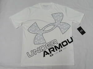 343　アンダーアーマー UNDER ARMOUR ビッグロゴ シーズナル TECH BIG LOGO SS SEASONAL白（LG）