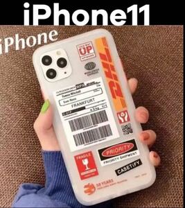 ラベルバーコードデザイン　iPhone11ケース　クリア　ソフトケース