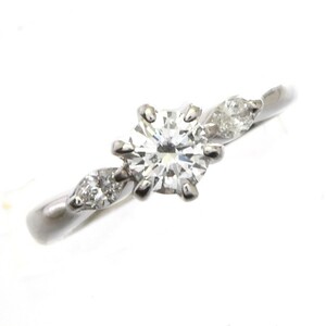 リング Pt900 ダイヤモンド0.515ct 0.15ct 重量4.7g レディース ジュエリー 指輪