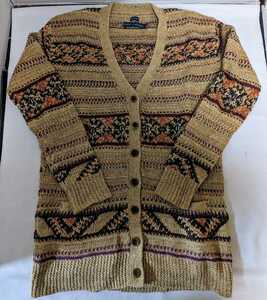  Ralph Lauren ручной вязки длинный кардиган лен & шелк & шерсть XS размер (01015C