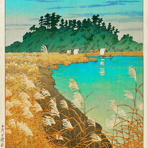 川瀬巴水 (No1) 60作品 CD版「市川の晩秋」 他