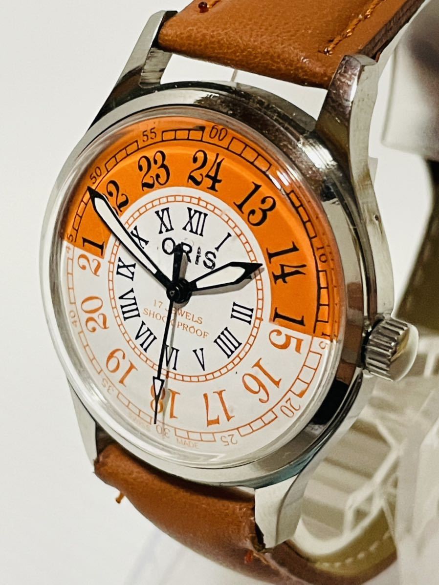 規則正しい文字盤 ORIS オリス アンティーク メンズ 腕時計 手巻1970年 
