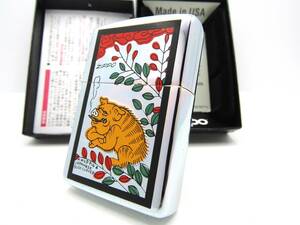 花札 萩に不良猪 zippo ジッポ 未使用 1994年