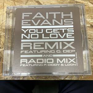 ◎ HIPHOP,R&B FAITH EVANS - YOU GETS NO LOVE REMIX INST,シングル,HYPE STICKERコレクターズアイテム!! CD 中古品