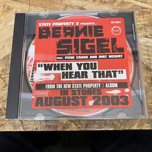 シ● HIPHOP,R&B BEANIE SIGEL - WHEN YOU HEAR THAT INST,シングル,HYPE STICKERコレクターズアイテム CD 中古品