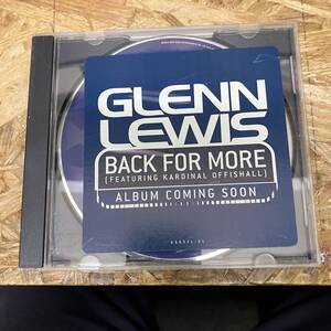 ◎ HIPHOP,R&B GLENN LEWIS - BACK FOR MORE シングル,名曲!,HYPE STICKERコレクターズアイテム!! CD 中古品