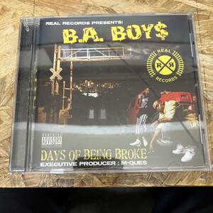 シ● HIPHOP,R&B B.A. BOYS - DAYS OF BEING BROKE アルバム,G-RAP CD 中古品