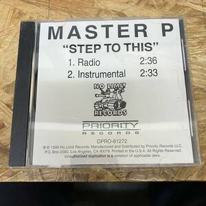 ■ HIPHOP,R&B MASTER P - STEP TO THIS INST,シングル!,PROMO盤! CD 中古品