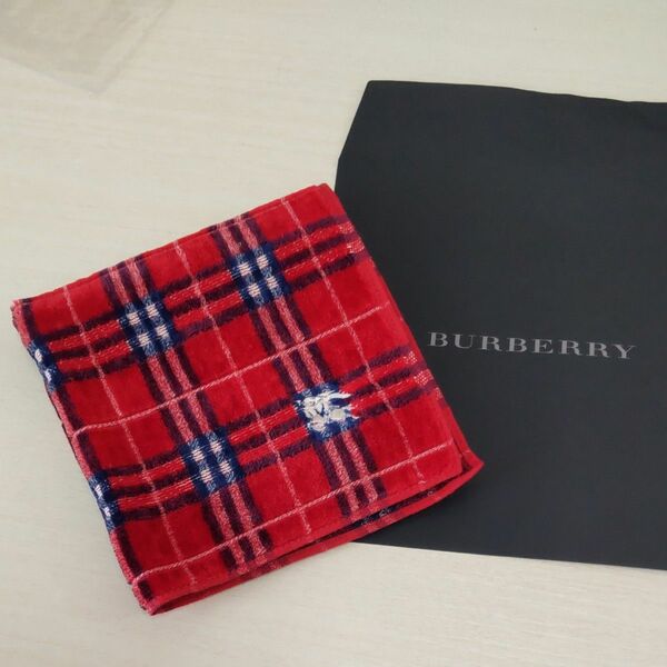 新品未使用【BURBERRY】大判タオルハンカチ