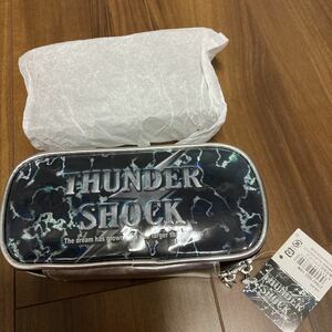 新品未使用【即決】◆THUNDER　SHOCK◆ BOXペンケース 　ブラック&シルバー（筆箱）