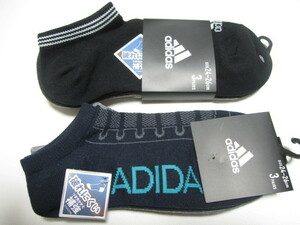 * free shipping * new goods * Adidas *24-26.* sneaker socks 3 pair ×2*②* crack difficult * toes heel reinforcement *adidas*