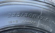 BRIDGESTONE M800 225/80R17.5 127/125L SNOW ミックス　2015 2016年製　２本セット_画像5