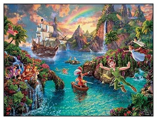 ★ Livraison gratuite Thomas Kinkade Disney Nouveau Peter Pan Wide Thomas Kinkade, antique, collection, disney, autres