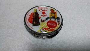 B❤ good-looking Coca * Cola round compact mirror! new goods unused postage 180 jpy ~