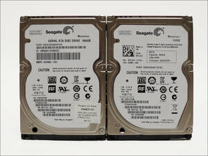Seagate 2.5インチHDD ST9500423AS 500GB SATA 2個セット #10327