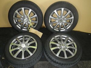 【検査済】アルトラパン DBA-HE22S 社外 アルミ 14インチx4.5J ４穴 ４本 P=100 43 MANARAY SPORT スタッドレス [ZNo:04001335] 9320