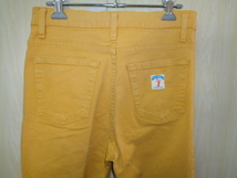 322◆PICCADILLY JEANS カラーデニムパンツ フランス製◆ピカデリー ジーンズ マスタード FRA:42 USA:33 ストレッチ スリム レディース 4L _画像3