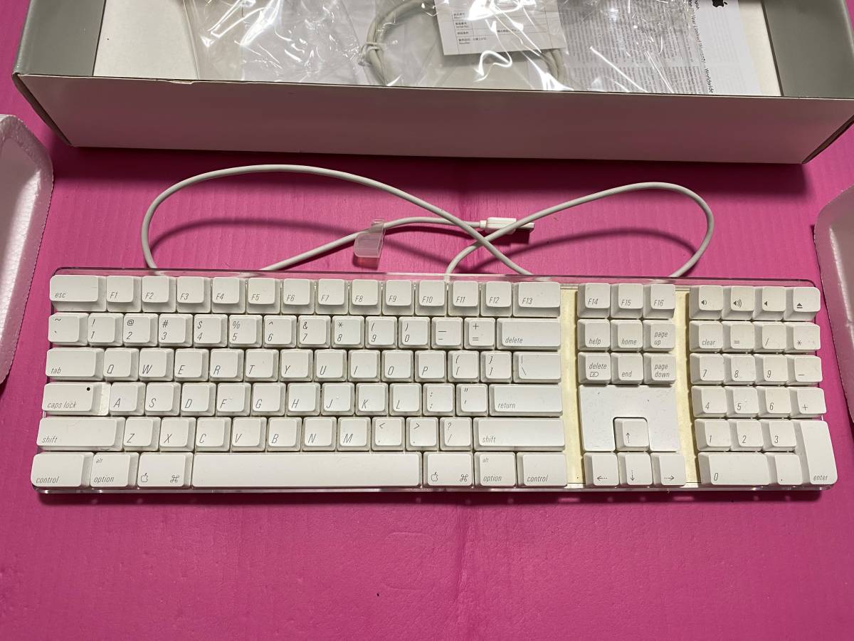 Apple Keyboard M9034LL/A US配列 有線キーボード 箱あり almazar.ma