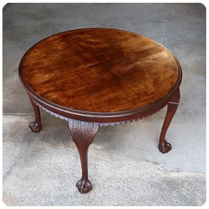  England antique ball & black u coffee table walnut furniture [ cabrio -ru]T-783