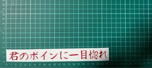 カッティングステッカー　車　バイク　シール　詩　ステッカー　トラック　おもしろ　デコトラ　下ネタ　ポエム　文字　ジョーク